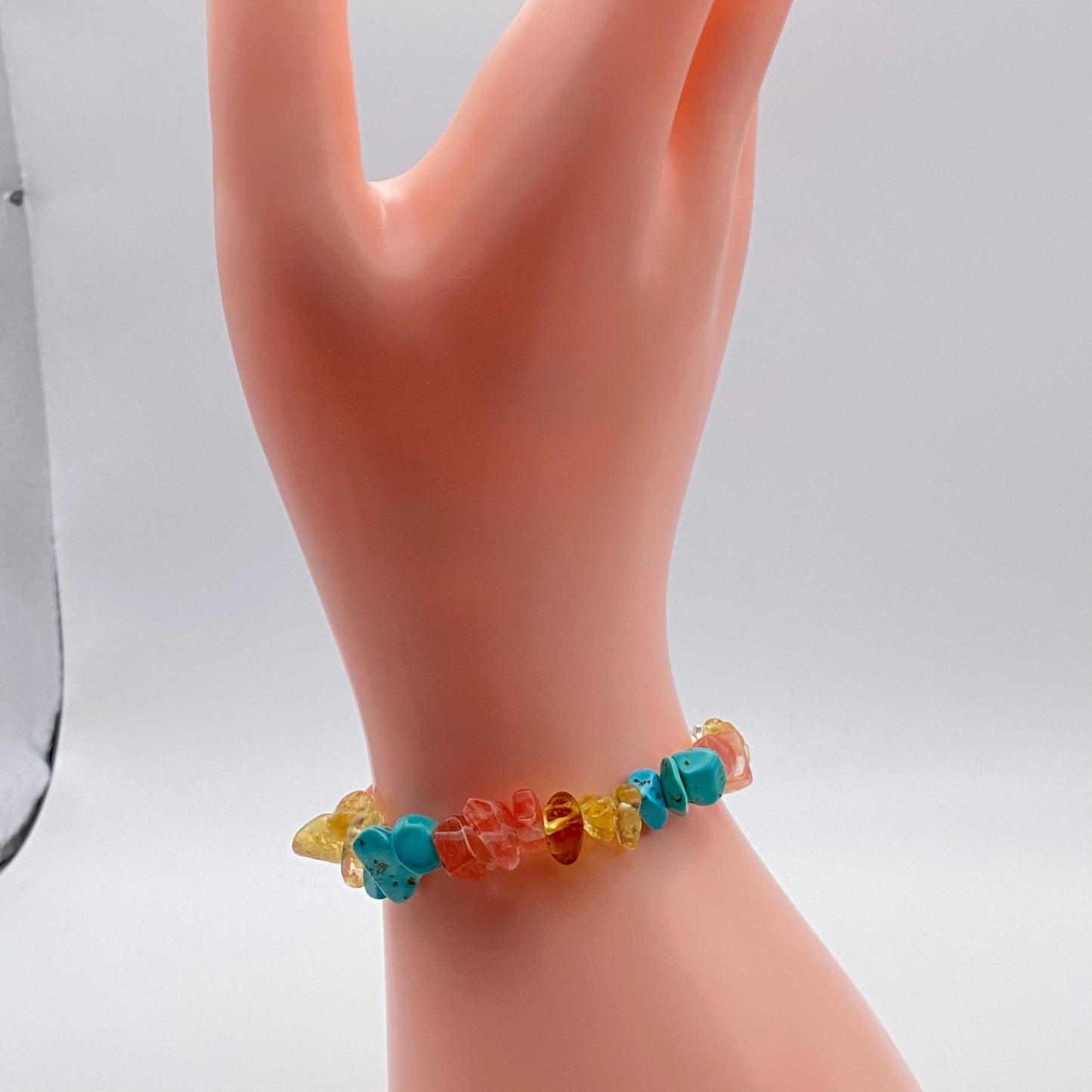 Pink, Yellow and Blue Crystal Bracelet