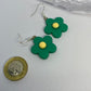 Green Flower Earrings