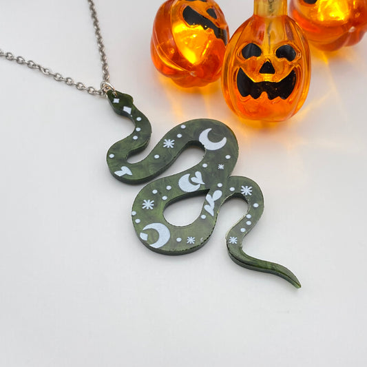 Green Snake Necklace