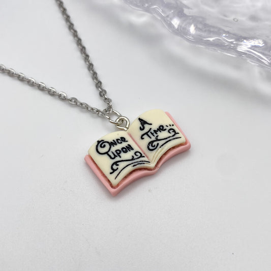 Pink Book Necklace