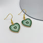 Groovy Green Heart Earrings