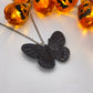 Gothic Black Butterfly Necklace