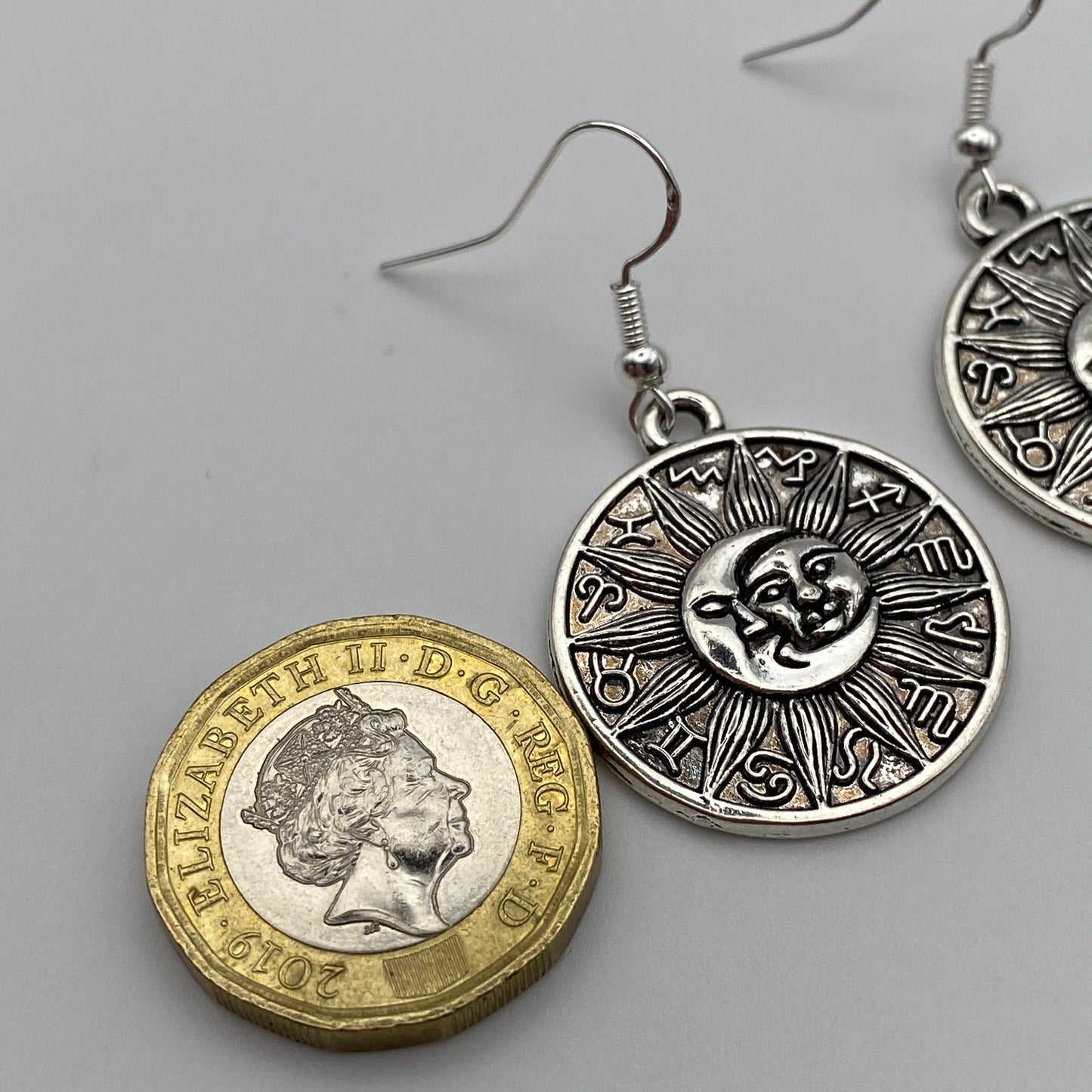 Sun and Moon Zodiac Earrings