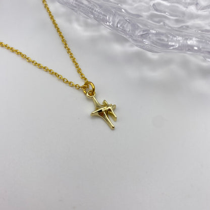 Gold Double Stars Necklace