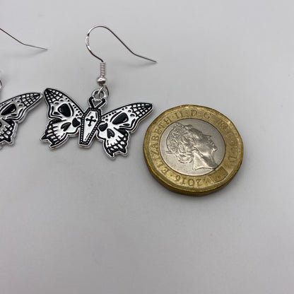 Flying Coffin Moth Earrings