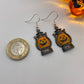 Black Pumpkin Lantern Earrings