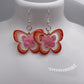 Groovy Pink Butterfly Earrings