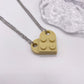 Mustard Matching Lego Heart Necklace