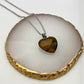 Tigers Eye Pendant Heart Necklace