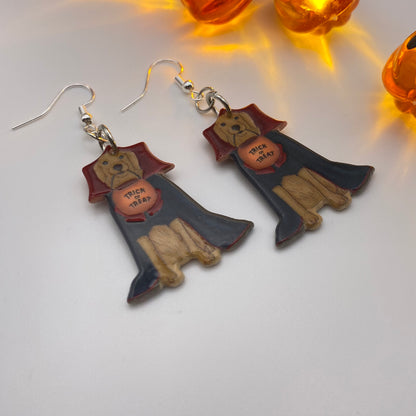 Trick or Treat Dog Earrings