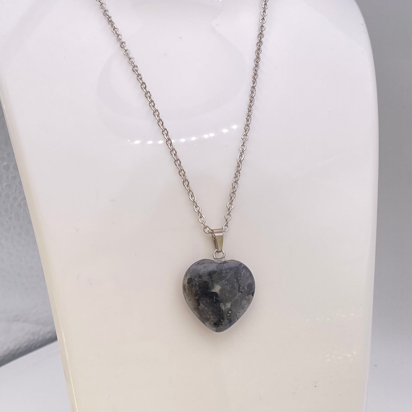 Labradorite Pendant Heart Necklace