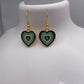 Groovy Green Heart Earrings