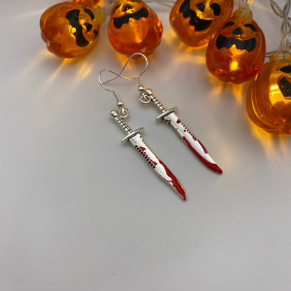 Bloody Sword Dagger Earrings