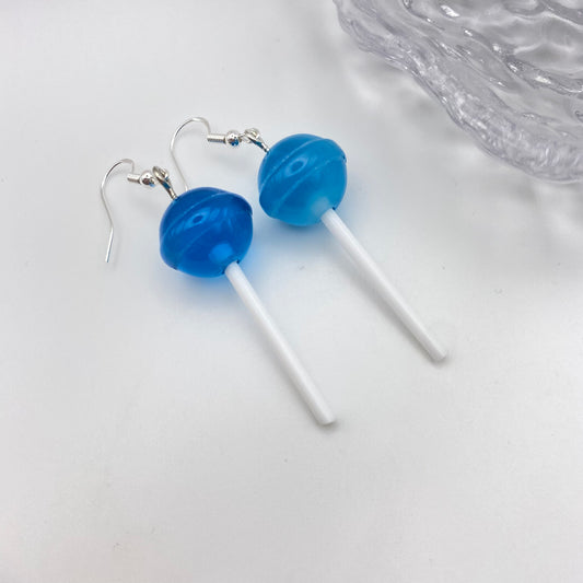 Blue Lollipop Earrings