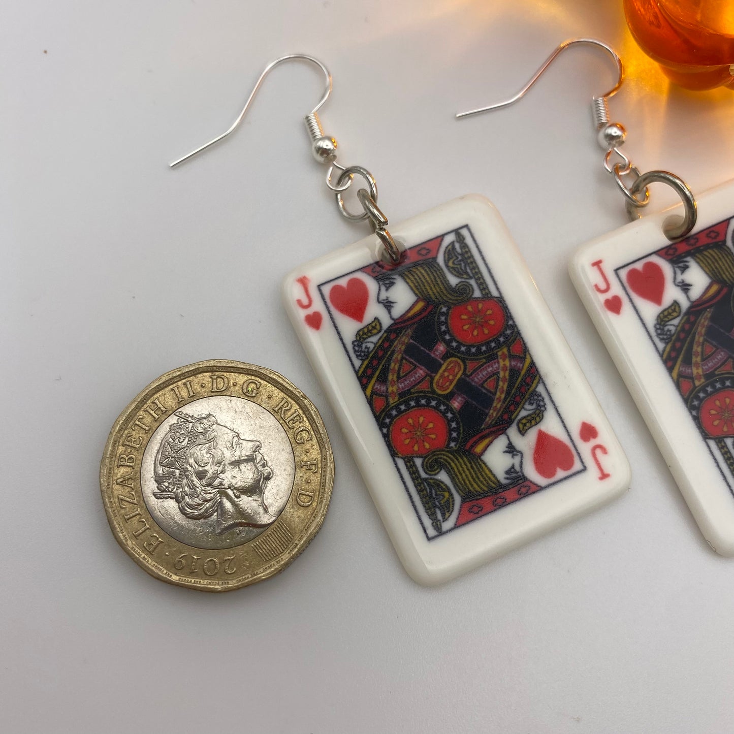 Jack of Hearts Card Earrings