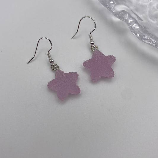 Purple Star Earrings