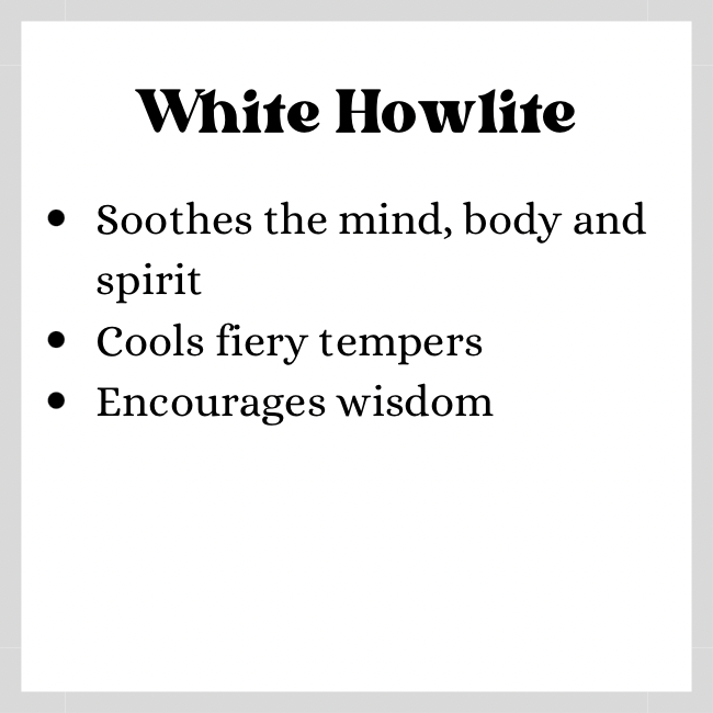 White Howlite Crystal Tumble