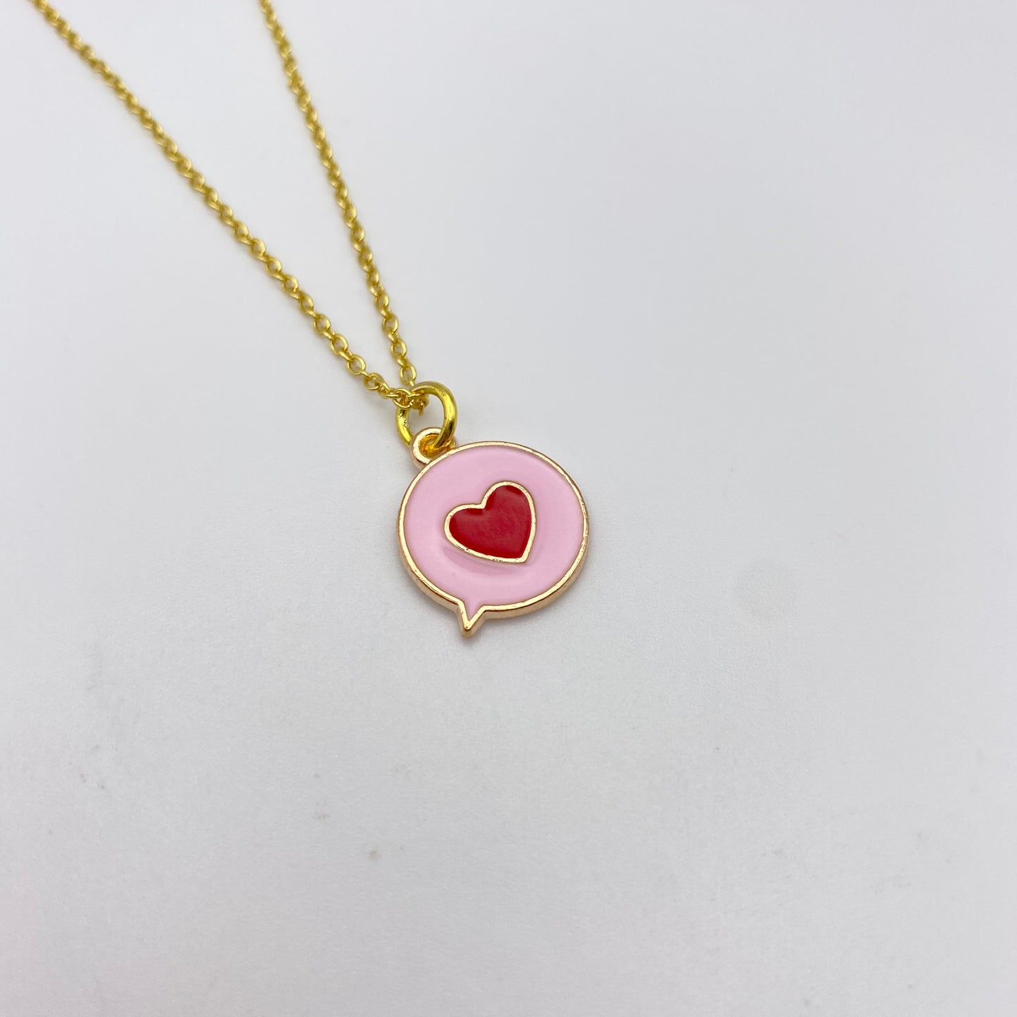 Heart Text Necklace