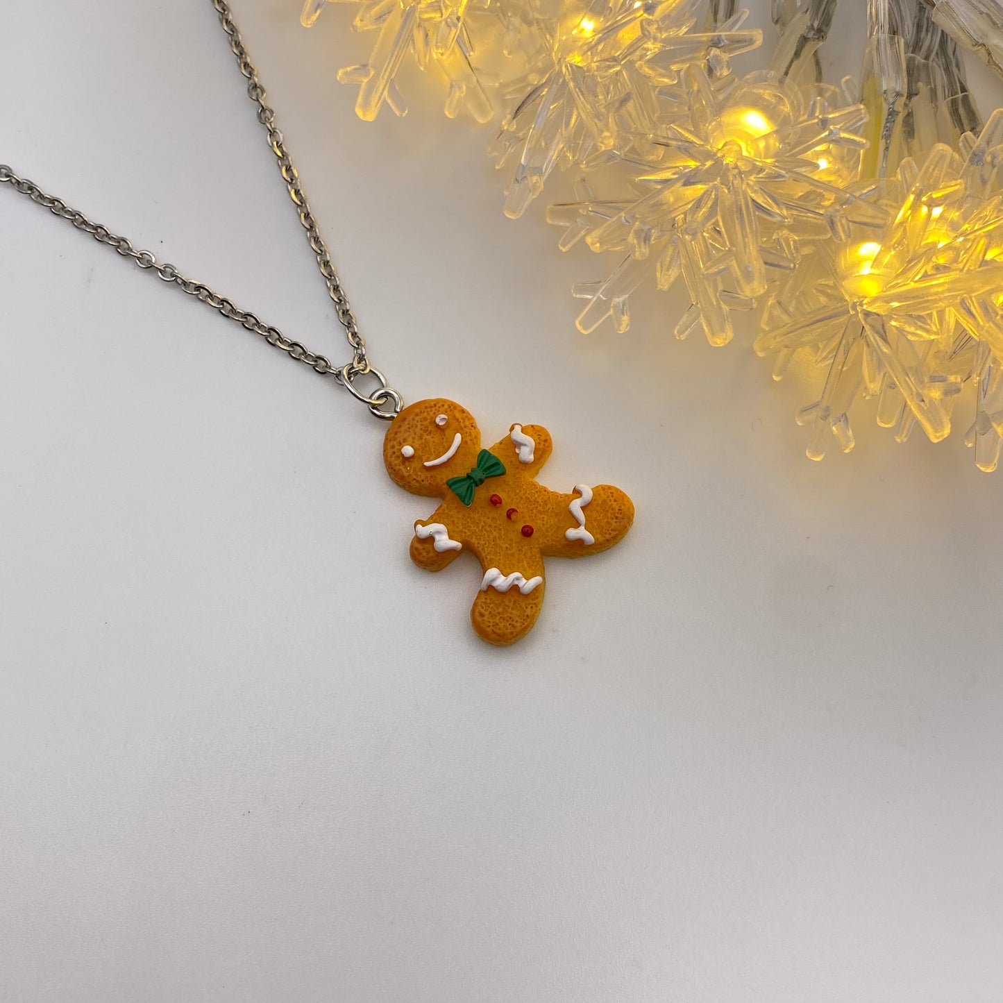 Gingerbread Man Necklace