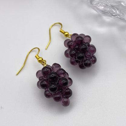 Purple Grape Earrings