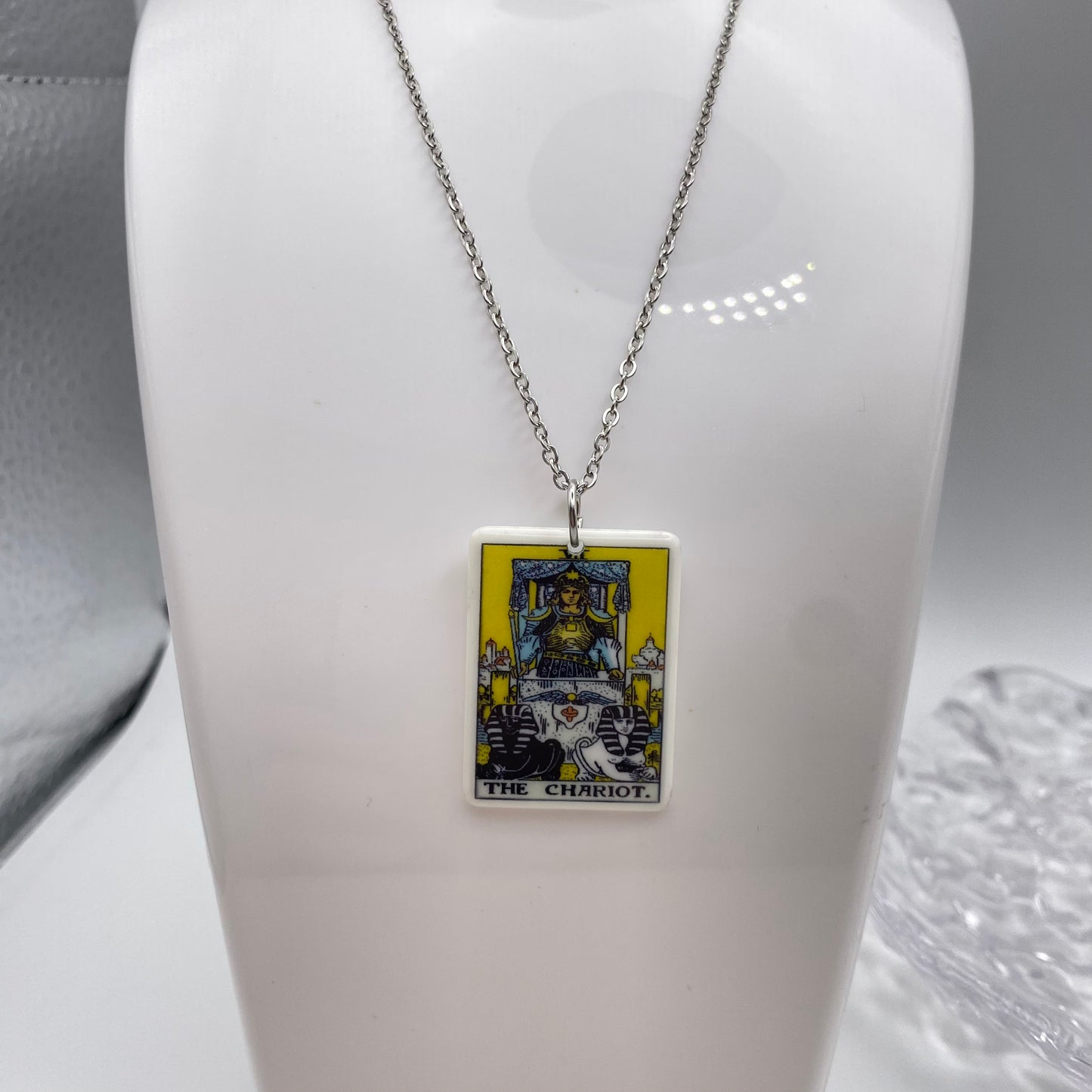 The Chariot Tarot Card Necklace