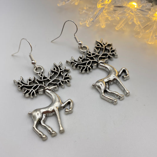 Big Antler Reindeer Earrings