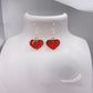 Red Love Heart Earrings