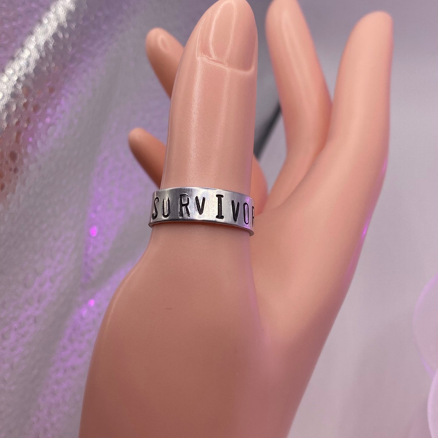 Survivor Stamped Ring