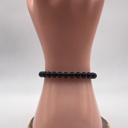 Round Black Onyx Crystal Bracelet