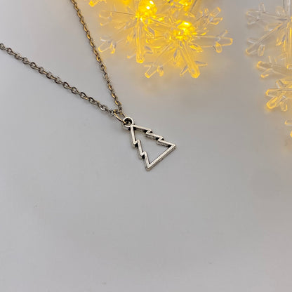 Christmas Tree Outline Necklace