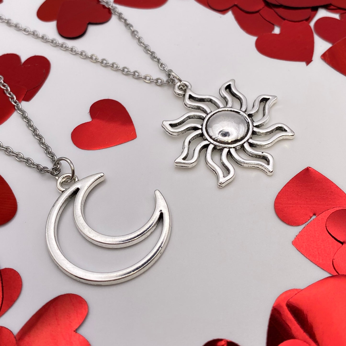 Matching Moon and Sun Necklace