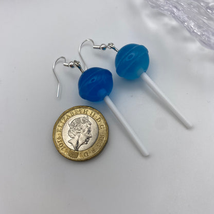 Blue Lollipop Earrings