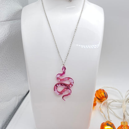 Pink Snake Necklace