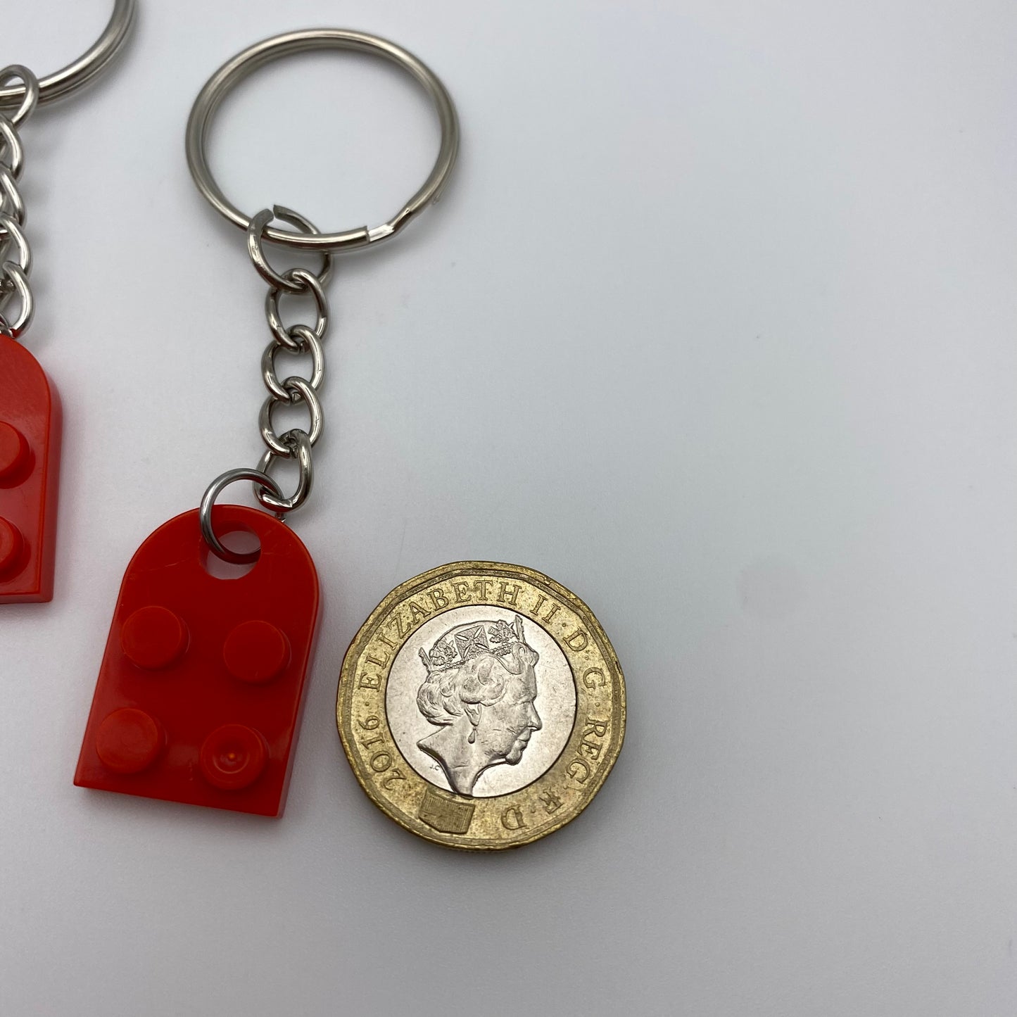 Red Matching Lego Heart Keyring