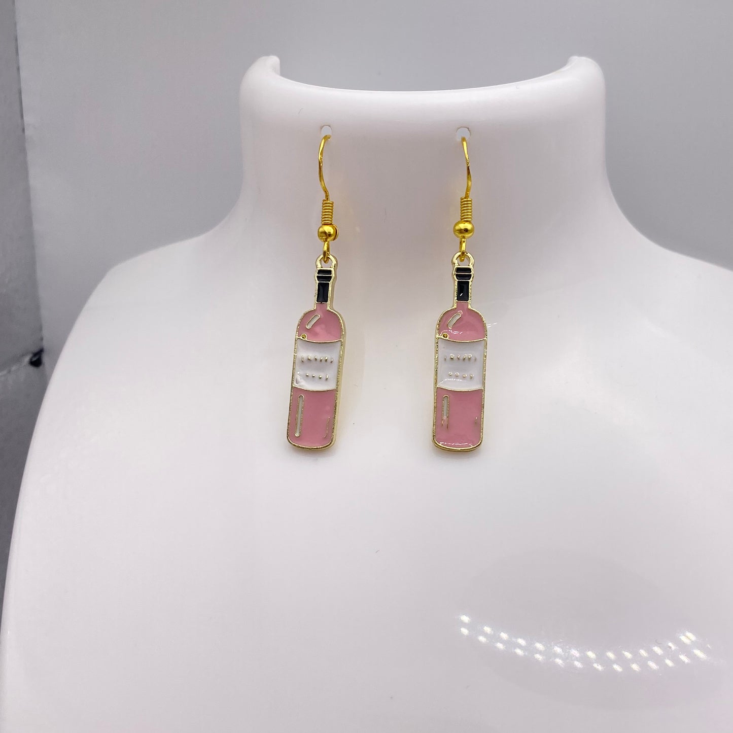 Pink Wine Earrings