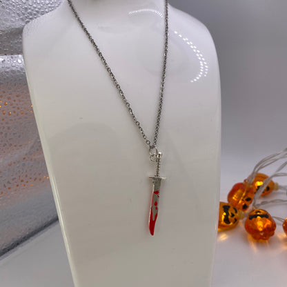 Bloody Sword Dagger Necklace