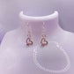Heart Pink Crystal Earrings