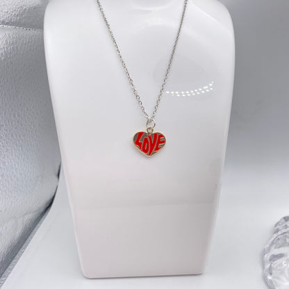 Red Love Heart Necklace