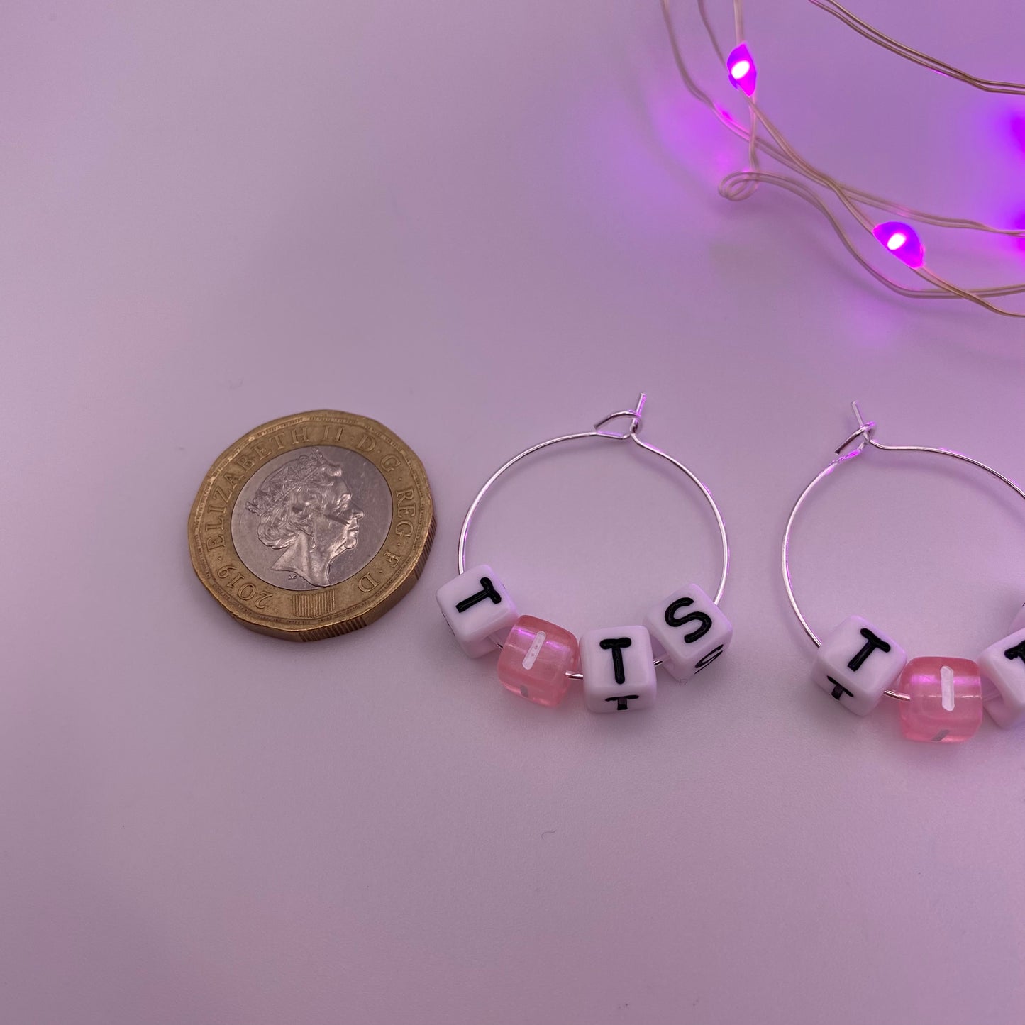 Pink Tits Hoop Earrings