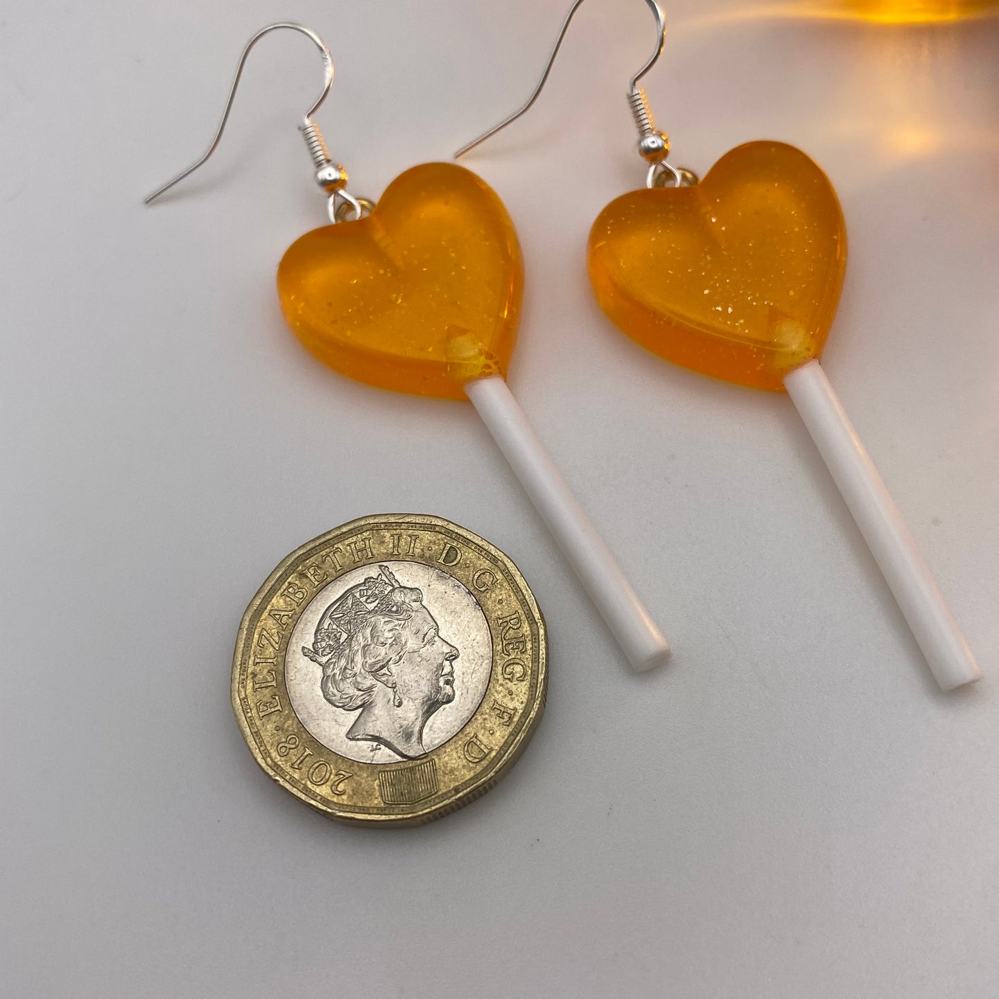 Orange Lollipop Earrings