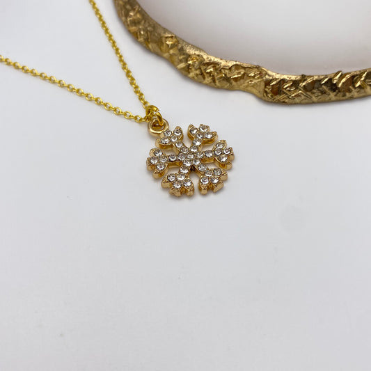 Gold Snowflake Necklace