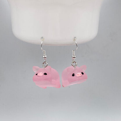 Lying Pig Earrings