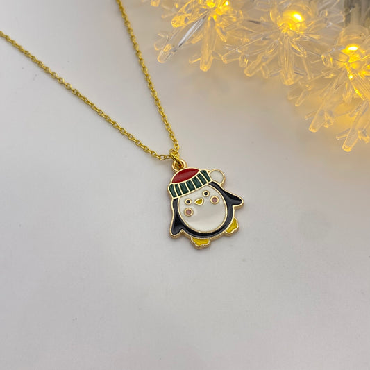 Gold Penguin Necklace