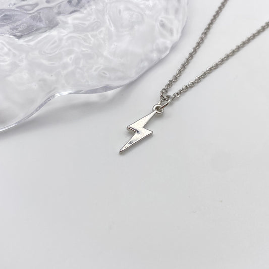 Silver Lightning Bolt Necklace