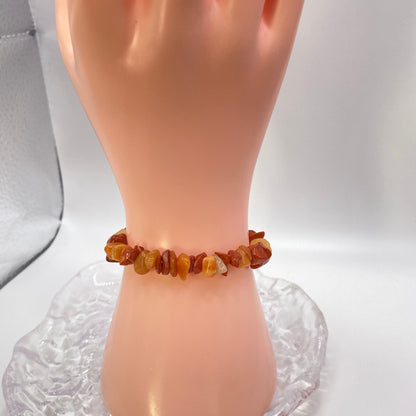 Yellow Agate and Red Jasper Crystal Bracelet