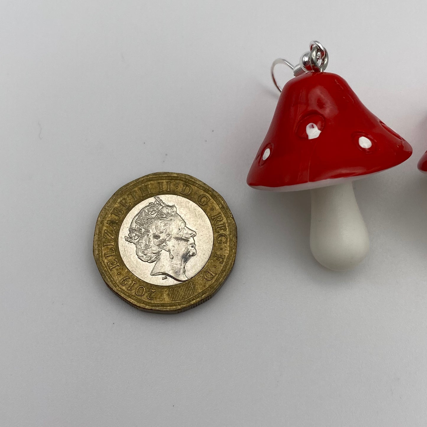 Big Red Mushroom Earrings