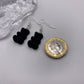 Fuzzy Black Gummy Bear Earrings